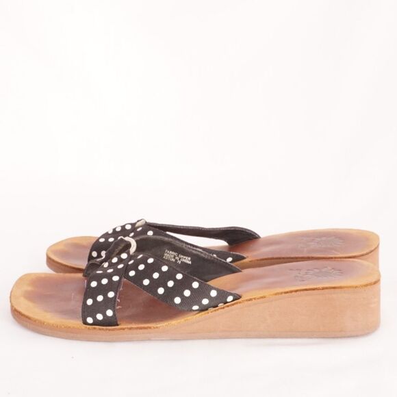 Yellowbox Aston Polka Dot Ribbon Slides/Sandals - Picture 3 of 6
